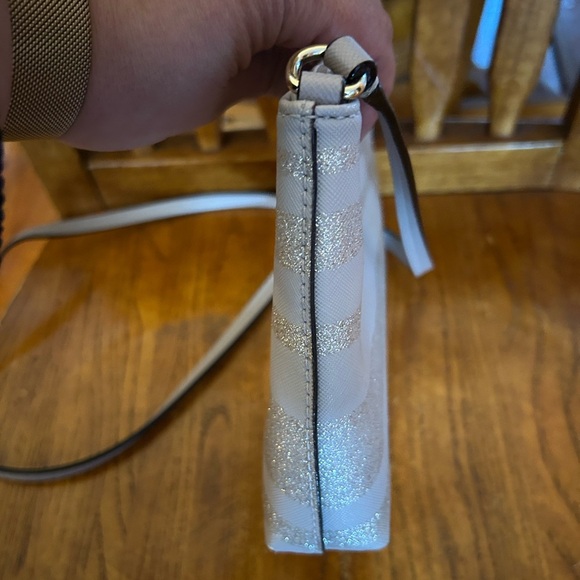 Kate Spade Haven Lane Ramey Crossbody Bag Purple Glitter Stripes - Picture 7 of 14